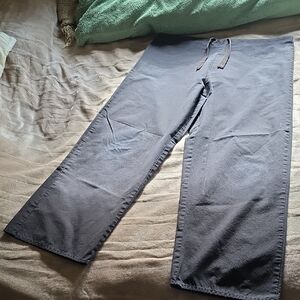 S Life Women's Wide Leg Black Scrub Pants